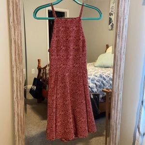 Hollister brick red open back A-line dress